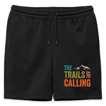 Les sentiers vous appellent - Short de survêtement homme premium - noir - Devant - AI Model Male 178 light (178cm)