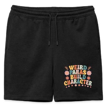 Weird Paras Build Personnage paraprofessionnel oie - Short de survêtement homme premium - noir - Devant - AI Model Male 178 light (178cm)
