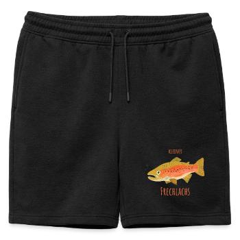 Petit saumon espiègle - Short de survêtement homme premium - noir - Devant - AI Model Male 178 light (178cm)