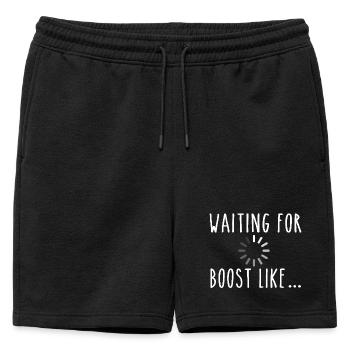 Attendre le boost comme une course turbo - Short de survêtement homme premium - noir - Devant - AI Model Male 178 light (178cm)