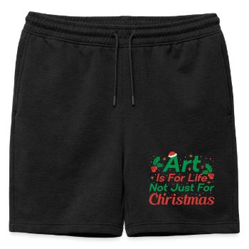 Peintre artiste Art graphique pour cadeaux d’art de Noël - Short de survêtement homme premium - noir - Devant - AI Model Male 178 light (178cm)