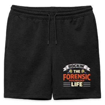 Rockin La vie en psychologie médico-légale - Short de survêtement homme premium - noir - Devant - AI Model Male 178 light (178cm)