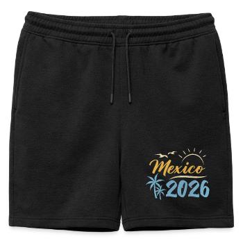 Mexique 2026 - Short de survêtement homme premium - noir - Devant - AI Model Male 178 light (178cm)
