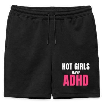 Les filles sexy ont un TDAH : un don à la mode pour femmes - Short de survêtement homme premium - noir - Devant - AI Model Male 178 light (178cm)