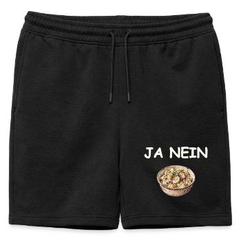 Ja Nein Kartoffelsalat - Männer Premium Organic Sweatshorts - Schwarz - Vorne - AI Model Male 178 light (178cm)