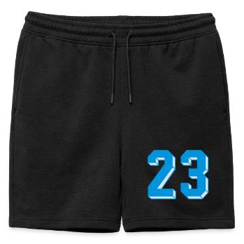 dreiundzwanzig - Mens' Premium Organic Sweatshorts - black - Front - AI Model Male 178 light (178cm)