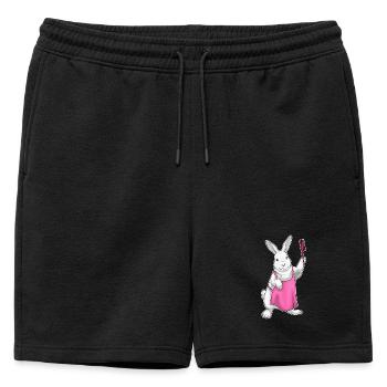 Peigne de coiffeur Bunny - Short de survêtement homme premium - noir - Devant - AI Model Male 178 light (178cm)
