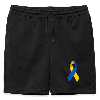 Boucle de la paix ukrainienne - Short de survêtement homme premium - noir - Devant - AI Model Male 178 light (178cm)