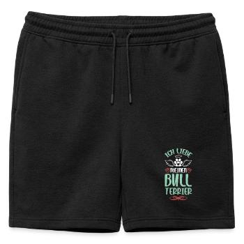J’adore mon Bull Terrier - Short de survêtement homme premium - noir - Devant - AI Model Male 178 light (178cm)