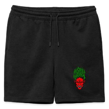 Stapooa couleur démoniaque - Short de survêtement homme premium - noir - Devant - AI Model Male 178 light (178cm)