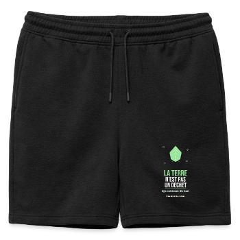 La Terre N'est Pas Un Déchet - Short de survêtement homme premium - noir - Devant - AI Model Male 178 light (178cm)