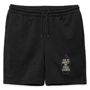 Cadavre Science Humour noir Mort Positif - Short de survêtement homme premium - noir - Devant - AI Model Male 178 light (178cm)