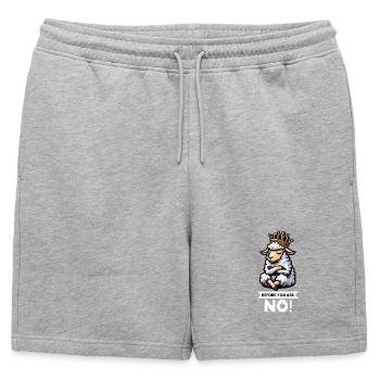 Avant de demander brebis, moutons, bergers, bergers, détenteurs de moutons, - Short de survêtement homme premium - gris chiné - Devant - AI Model Male 178 light (178cm)