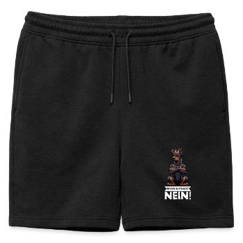 Before You Ask Doberman Doberman Owner - Mens' Premium Organic Sweatshorts - black - Front - AI Model Male 178 light (178cm)