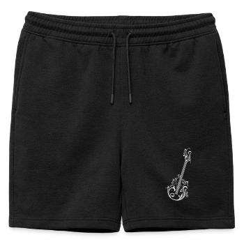 Conception artistique de la guitare - Short de survêtement homme premium - noir - Devant - AI Model Male 178 light (178cm)