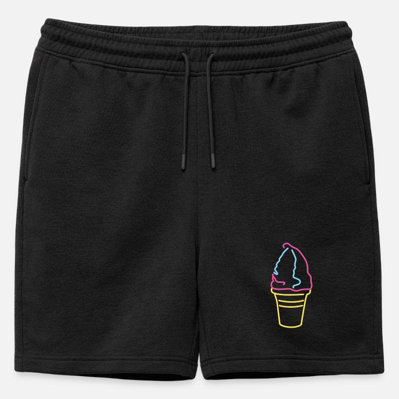 Buntes Softeis - Männer Premium Organic Sweatshorts - Schwarz