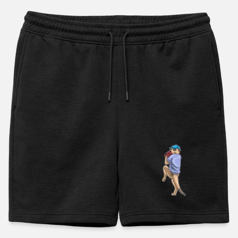 Erdmännchen Baseball Baseballhandschuh - Männer Premium Organic Sweatshorts - Schwarz