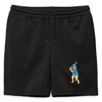 Lion Baseball Batte de Baseball - Short de survêtement homme premium - noir - Devant - AI Model Male 178 light (178cm)