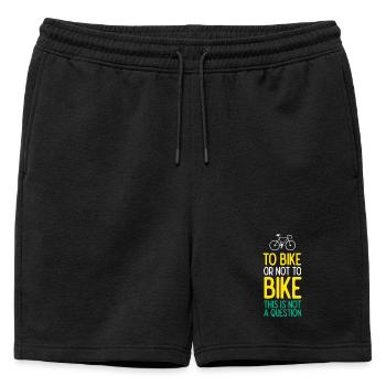 Faire du vélo ou ne pas faire du vélo. Ce n’est pas une question - Short de survêtement homme premium - noir - Devant - AI Model Male 178 light (178cm)