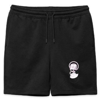 Éclore en équilibre – la fleur du Nombre d’Or - Short de survêtement homme premium - noir - Devant - AI Model Male 178 light (178cm)