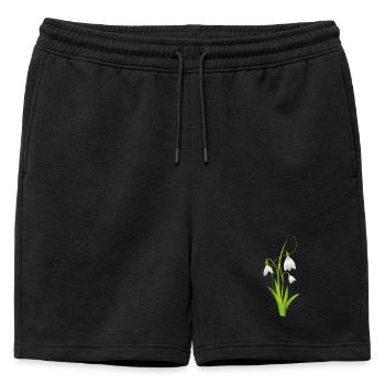 Les perce-neige comme de belles fleurs printanières - Short de survêtement homme premium - noir - Devant - AI Model Male 178 light (178cm)