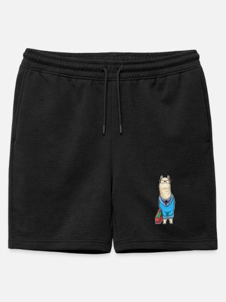 Alpaca Secretary Folder Office - Mens' Premium Organic Sweatshorts - black