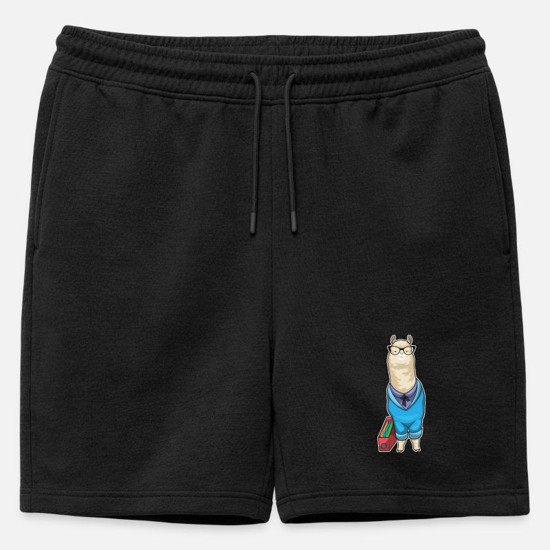Alpaca Secretary Folder Office - Mens' Premium Organic Sweatshorts - black