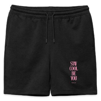 Stay Cool Be You Always - Mens' Premium Organic Sweatshorts - black - Front - AI Model Male 178 light (178cm)