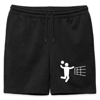 Volleyball volleyball joueuse de volley-ball - Short de survêtement homme premium - noir - Devant - AI Model Male 178 light (178cm)