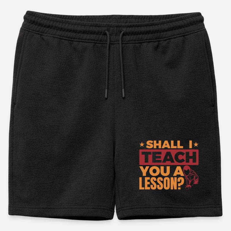 Witziger Billard Spruch - Männer Premium Organic Sweatshorts - Schwarz