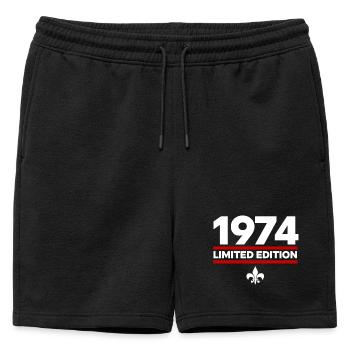 Édition limitée 1974 - Short de survêtement homme premium - noir - Devant - AI Model Male 178 light (178cm)