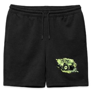 MB Tracteur Grunge Rétro - Short de survêtement homme premium - noir - Devant - AI Model Male 178 light (178cm)