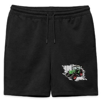 Agriculteur tracteur - Short de survêtement homme premium - noir - Devant - AI Model Male 178 light (178cm)