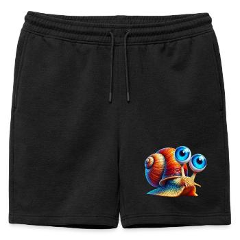 Escargot - Short de survêtement homme premium - noir - Devant - AI Model Male 178 light (178cm)