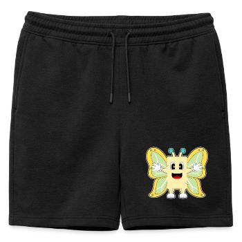 Beurre de papillon - Short de survêtement homme premium - noir - Devant - AI Model Male 178 light (178cm)