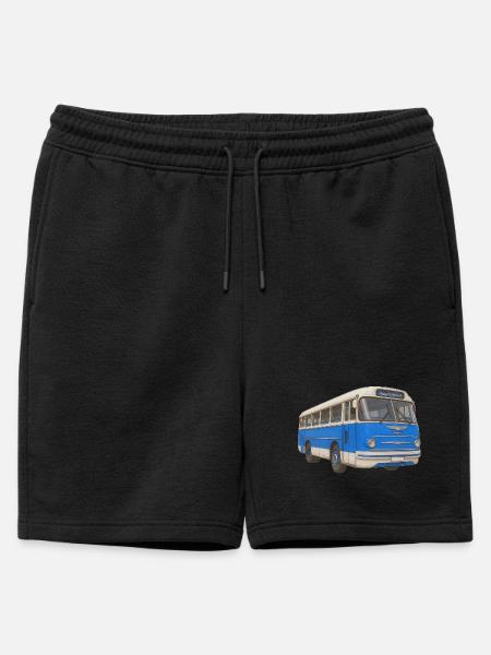 Old blue bus - Mens' Premium Organic Sweatshorts - black