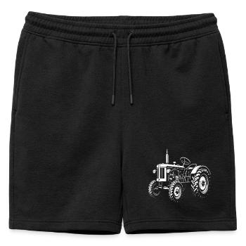 Tracteur d’époque R16 – Kraft de Hanovre - Short de survêtement homme premium - noir - Devant - AI Model Male 178 light (178cm)