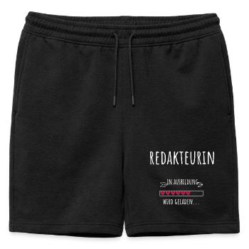 Journalism Student Profession Education Editor - Mens' Premium Organic Sweatshorts - black - Front - AI Model Male 178 light (178cm)