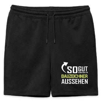 Seul un dessinateur peut être aussi beau - Short de survêtement homme premium - noir - Devant - AI Model Male 178 light (178cm)
