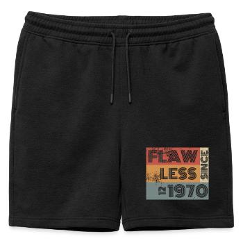55ème Anniversaire Sans défaut depuis 12/1970 - Short de survêtement homme premium - noir - Devant - AI Model Male 178 light (178cm)