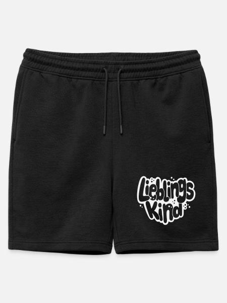 Lieblingskind Bubblige Schrift - Männer Premium Organic Sweatshorts - Schwarz