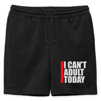 Je ne peux pas parler d’adulte aujourd’hui Drôle de Dicton-Adulte Logo - Short de survêtement homme premium - noir - Devant - AI Model Male 178 light (178cm)