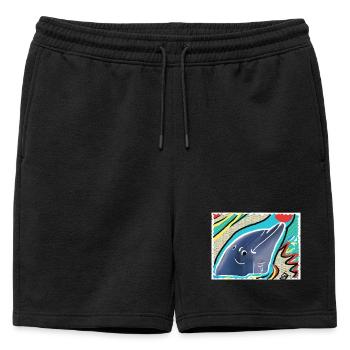 Par exemple Delfin I Tier I Photo I Drawing - Short de survêtement homme premium - noir - Devant - AI Model Male 178 light (178cm)
