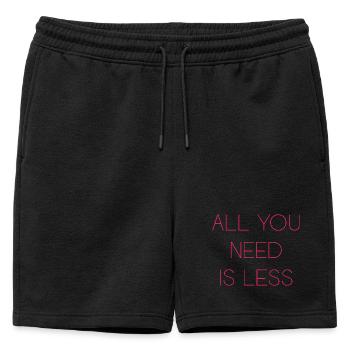 Minimalisme - Tout ce dont vous avez besoin est moins - Short de survêtement homme premium - noir - Devant - AI Model Male 178 light (178cm)