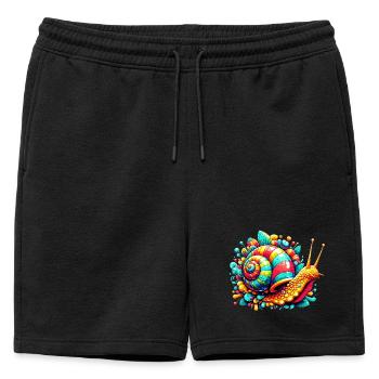 Escargot - Short de survêtement homme premium - noir - Devant - AI Model Male 178 light (178cm)