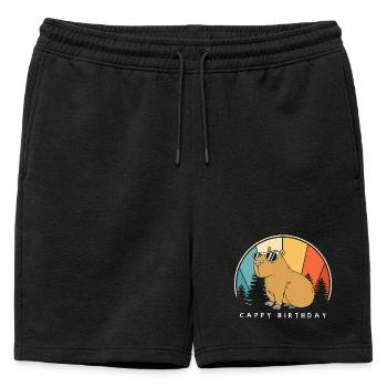 Bon anniversaire - Short de survêtement homme premium - noir - Devant - AI Model Male 178 light (178cm)