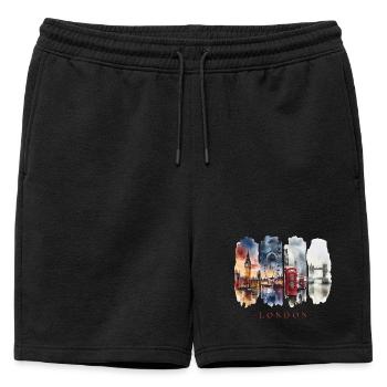 Voyage de vacances à Londres – Angleterre Big Ben & City - Short de survêtement homme premium - noir - Devant - AI Model Male 178 light (178cm)