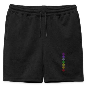 Fleur de Vie - 5ème Dimension - 7 Chakras - Short de survêtement homme premium - noir - Devant - AI Model Male 178 light (178cm)