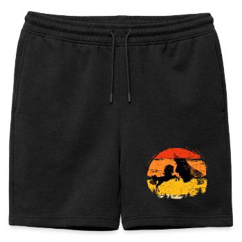 Équitation pour les chuchoteurs de chevaux, équitation pour débutants - Short de survêtement homme premium - noir - Devant - AI Model Male 178 light (178cm)