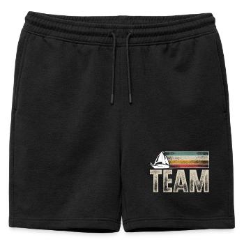 Voilier Voilier Voilier Équipage de l’équipe de voiliers - Short de survêtement homme premium - noir - Devant - AI Model Male 178 light (178cm)